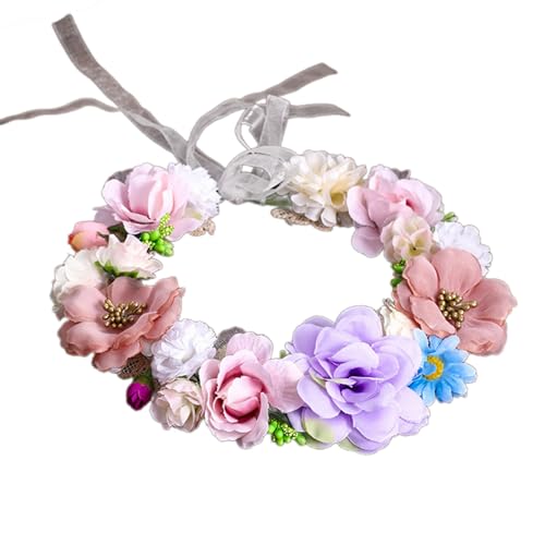 Blumenstirnbänder für Damen, Braut, Blume für Hochzeit, Party, Zubehör, Blumengirlanden, Haarkranz, Blumenstirnbänder für Frauen von YIZITU