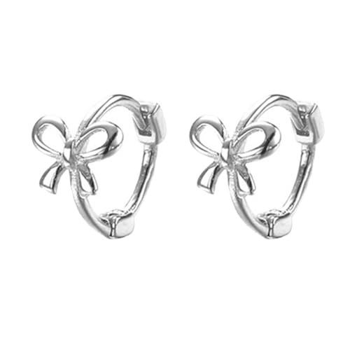 Bowknot Studs Ohrring Minimalist Ohr Piercing Schmuck Y2K Trendy Bow Ohrclips Vintage Einfaches Accessoire Für Frauen Mädchen Stilvolle Silberohrringe von YIZITU
