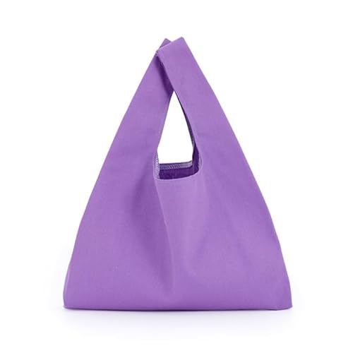 CanvasTote Bag Vielseitige Shopper Casual Handtasche Große Kapazität Japanischer Stil Schultertasche für Frauen Mode Hobo Taschen, violett von YIZITU