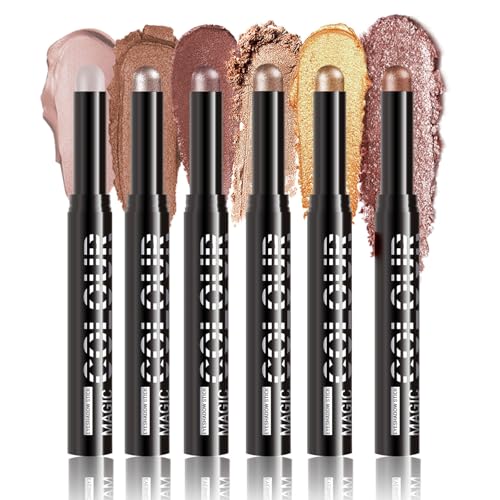 Creme Lidschatten Aufhöhlersticks Für Augen Wasserdichte Schimmer Schimmer Lidschatten Applikatorstick Pigment Make Up Pigmented Make Up von YIZITU
