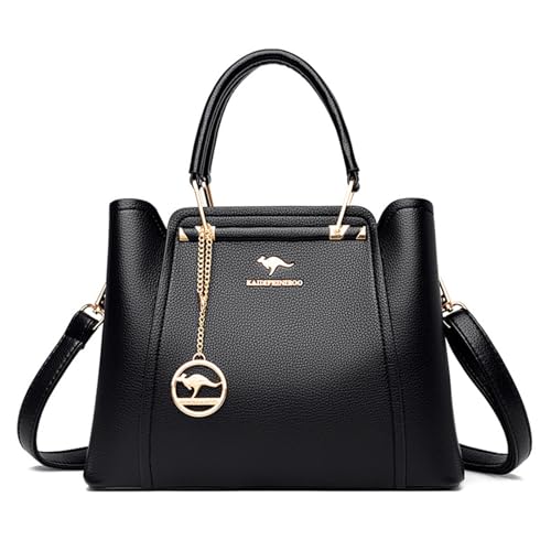 Damen Crossbody Bag Luxus 3 Schichten Schultertaschen PU Leder Handtaschen Große Kapazität Tote Bag Herbst Winter Dating Tasche Damen PU Leder Crossbody Taschen Große Kapazität Tote Bag Handtaschen von YIZITU