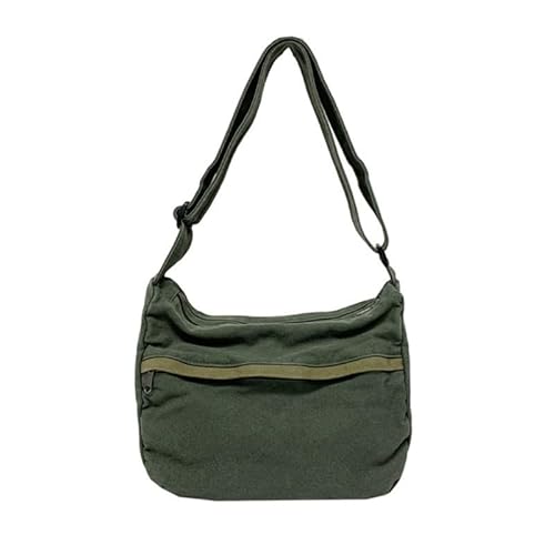 Damen-Schultasche, Kuriertasche für Damen, Schultertasche, solide, große Kapazität, lässige Damentasche, armee-grün von YIZITU