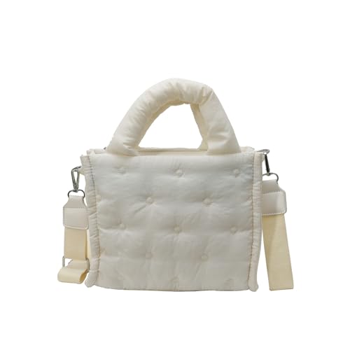 Damen-Umhängetasche, stilvolle Tasche mit Tragegriff oben, Handtasche, koreanischer Stil, Kuriertasche, klein, quadratisch, koreanischer Stil, Schulter für Damen, klein, quadratisch, Puffer Crossbody Damen-Umhängetasche, stilvolle Tasche mit Tragegriff oben, Handtasche, koreanischer Stil, Kuriertasche, klein, quadratisch, koreanischer Stil, Schulter für Damen, klein, quadratisch, Puffer Crossbody von YIZITU