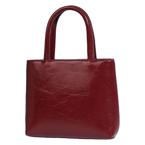 Damen-Umhängetasche aus PU-Leder, mit Tragegriff oben, stilvolle Schultertasche, Pendler, französischer Stil, Kuriertasche für die Arbeit, stilvolle Umhängetasche, einfacher Tragegriff oben von YIZITU