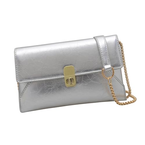 Damentasche aus PU-Leder, Achseltasche, trendige Handtasche, modisch, Pendeln, französische Stile, Achselhöhle, französische Stile, Schultertasche, passend für Unterarme, silber, One Size Damentasche aus PU-Leder, Achseltasche, trendige Handtasche, modisch, Pendeln, französische Stile, Achselhöhle, französische Stile, Schultertasche, passend für Unterarme, silber, One Size von YIZITU