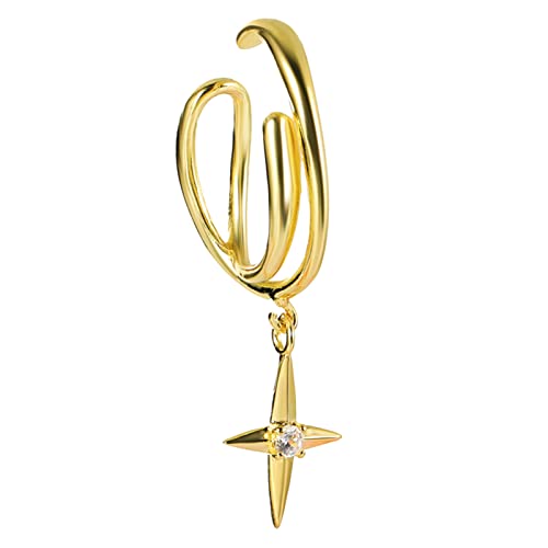 Dangle Nicht Durchbohrte Ohrringe Vierzeigerte Star Anhänger Dangle Ohrring Niedliche Ohrmanschette Charme Schmuck Geschenk Für Frauen Mädchen Nicht Durchbohrte Ohrringe Für Mädchen Männer Frauen von YIZITU