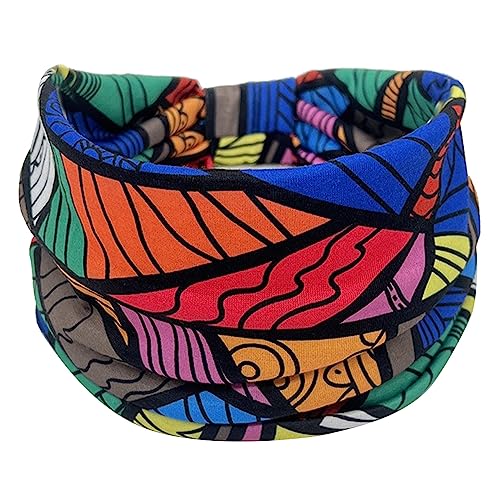 Dehnbares Haarband für Damen, afrikanisches Stirnband, bedrucktes Haarband, Mädchen, Yoga, Workout, Stirnband, Sport-Stirnband, Haar-Accessoires, breites elastisches Stirnband, afrikanisches von YIZITU