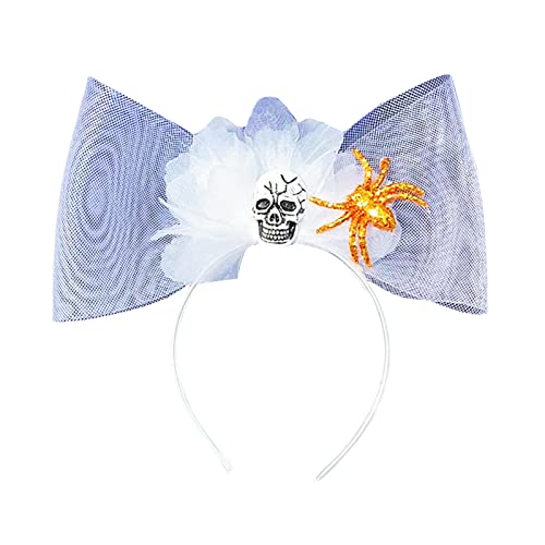 Einzigartige Schädel Decors Stirnband Mit Bowknot Elegantes Stirnband Make Up Live Broadcast Hairhoop Halloween Party Kopfbänder Süßes Stirnbänder Für Frauen Süße Stirnbänder Für Frauen Waschen Face von YIZITU