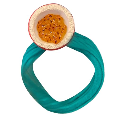 Elastische Haargummis aus Kunstharz, Obst-Design, weich, atmungsaktiv, Haarstyling-Zubehör für Frauen und Mädchen von YIZITU