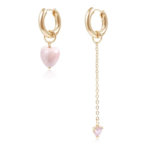 Elegante Asymmetrische Herz Quasten Pendellöcke Ohrringe Party Tragen Ohrschnallen Elegante Dangle Ohrbedeckung Schmuck Für Frauen Mädchen Party Tragen Ohrringe von YIZITU