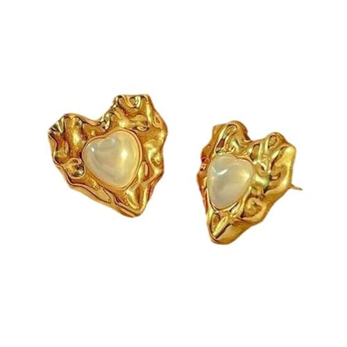 Elegante Herz-Design-Ohrstecker aus Premium-Legierung, ideal für modische Frauen, die einzigartige Accessoires suchen, Herz-Ohrstecker von YIZITU