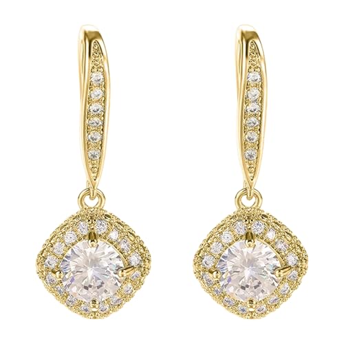 Elegante Quadratzirkonia Ohrringe Frauen Ohrschmuck Dangle Ohrringe Geeignet Für Tägliche Verschleiß Und Besondere Anlässe Büroschmuck von YIZITU