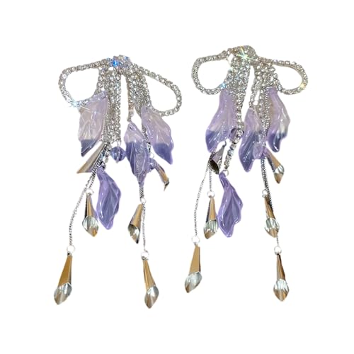 Elegante Strass-Ohrringe, Quasten, Ohr-Accessoires für Braut, Hochzeit, Party, Abend, luxuriöser Kristallschmuck, Geschenk, elegante Strasssteine, Hochzeitsschmuck, Einheitsgröße, Wie beschrieben, Wie von YIZITU