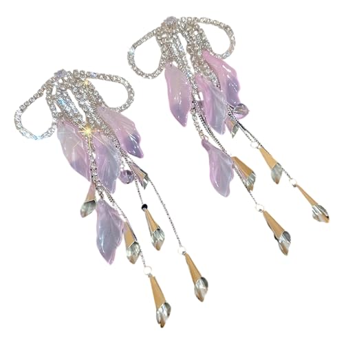 Elegante Strass-Ohrringe, Quasten, Ohr-Accessoires für Braut, Hochzeit, Party, Abend, luxuriöser Kristallschmuck, Geschenk, elegante Strasssteine, Hochzeitsschmuck, Einheitsgröße, Wie beschrieben, Wie von YIZITU