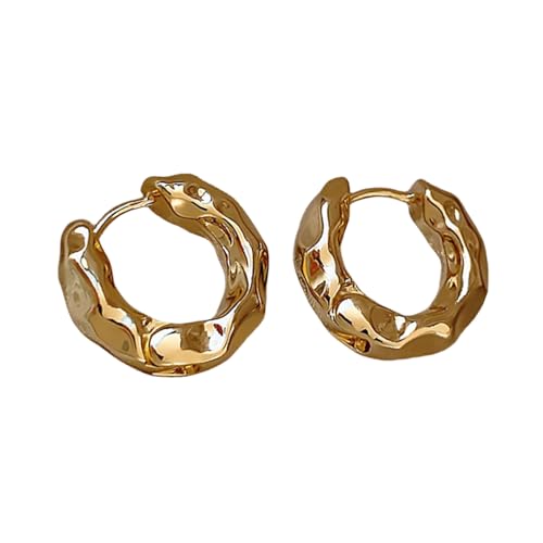 Elegantes Hoop Ohrringe Accessoire Robustes Gold/Silber Hoop Ohrringe Schmuck Für Komfort Und Stilmodes Vorwärts von YIZITU