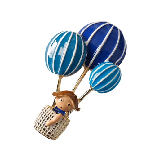 Entzückende Heißluftballon Girl Girl Alloy Brosche Emaelled Badge Dekorative Accessoires Für Kleidermäntel Taschen Dekorative Nadel Leichte Vielseitige Mode Pin von YIZITU