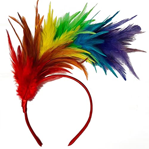 Flapper-Feder-Stirnband, Feder-Stirnband, Burlesque-Kopfbedeckung mit Federn, Flapper-Kopfschmuck, Mardi Gras, Flapper, Kopfschmuck für Damen von YIZITU