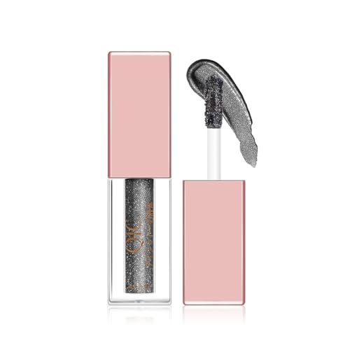 Flüssiger Lidschatten Glitzer Multi Farb Funkelnder Flüssiger Lidschatten Glänzend Langlebig Schnell Trocken Nicht Fettbezogene Flockenfeste Glitzer Wasserdicht von YIZITU