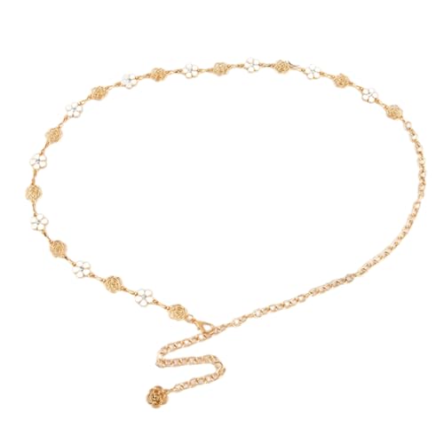 Frauen Taillenkette Mit Strasssteinen Blumendetail Verstellbarer Körperschmuckgürtel Für Freizeit Outfit Abendparty Tragen Taillenkette Für Kleider von YIZITU