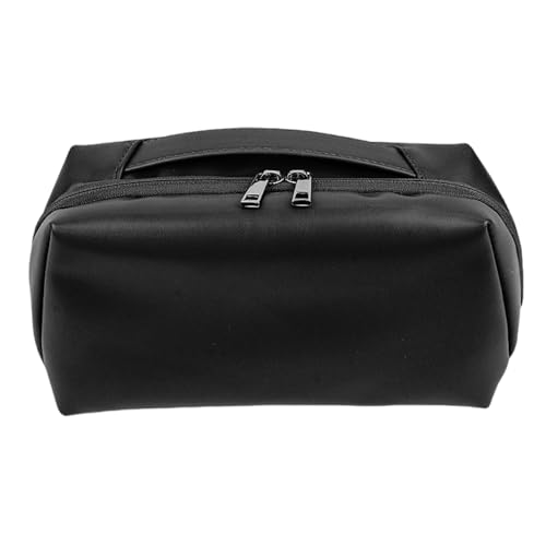 Funktionale und praktische Make-up-Aufbewahrungstasche, PU-Kulturbeutel, Kosmetik-Organizer, geeignet für Reisen, den täglichen Gebrauch, Aufbewahrungshandtaschen, Schwarz , Mass Beauty von YIZITU