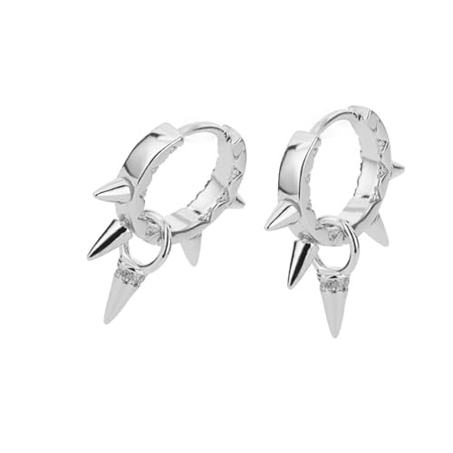 Gold/Silberton Spikes Niete Ohrmanschette Mode Piercing Hoop Ohrringe Stylische Schmuckzubehör Für Partys Trendige Ohrstollen von YIZITU