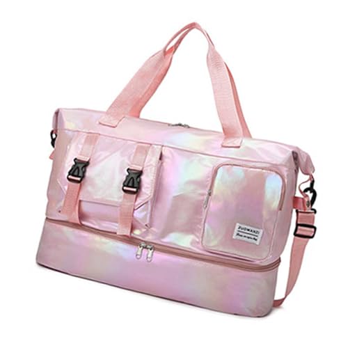 Große Kapazität Turnbeutel mit separatem Schuhfach und trockener Nassaufbewahrung für Reisen Fitness Training Nylon Gym Bag für Sport und Outdoor, D, Mass Beauty von YIZITU