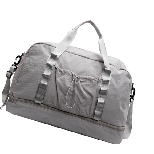 Große Seesack für Damen und Herren, Sport- und Reisetaschen mit separaten Nass- und Trockenbereichen, für Fitness und Outdoor-Abenteuer, Nylon, Turnbeutel, grau, Mass Beauty Große Seesack für Damen und Herren, Sport- und Reisetaschen mit separaten Nass- und Trockenbereichen, für Fitness und Outdoor-Abenteuer, Nylon, Turnbeutel, grau, Mass Beauty von YIZITU