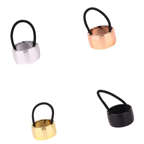 Haargummi mit Strasssteinen, stilvoller Pferdeschwanz-Halter, einfacher Haargummi für den täglichen Gebrauch und als Geschenk, 4 Stück von YIZITU