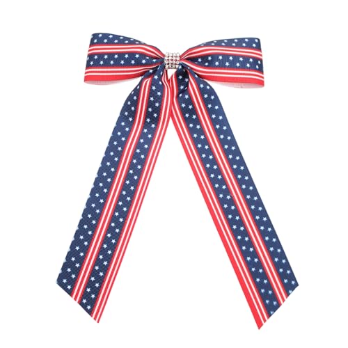 Haarschleifen mit Streifen, bequeme Kopfbedeckung, praktische Haarspangen, Haarspangen für 4. Juli von YIZITU