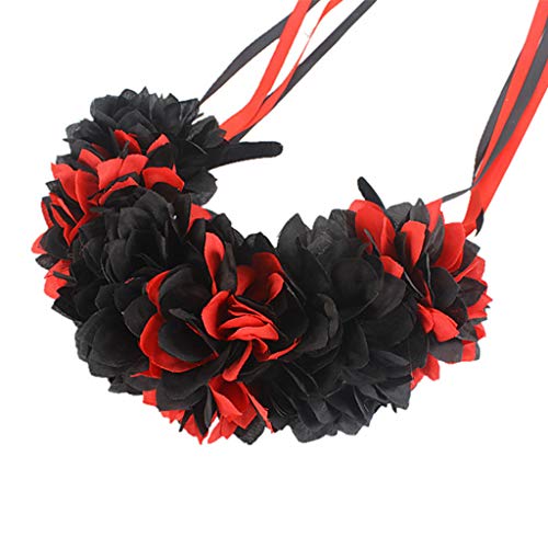 Halloween Künstliche Blumenbandstirnband Kontrast Farbenfrohe Festival Party Dress Up Crown Day Des Toten Cosplay Kostüms Kopfbedeckung Hoop Ohrringe Für WomenHalloween Cosplay Stirnbandspider Web von YIZITU