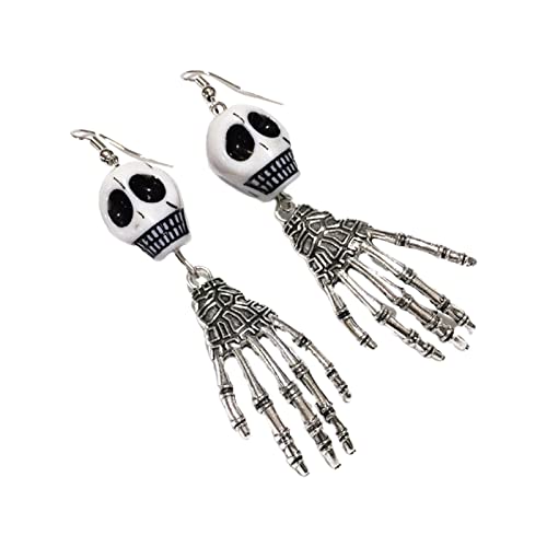 Halloween Skelett Für Kopfohrringe Geisterhand Hand Dangle Hook Ohrringe Kostüme Gruselige Dekorationen Party Schmuck GIF Halloween Für Frauen von YIZITU