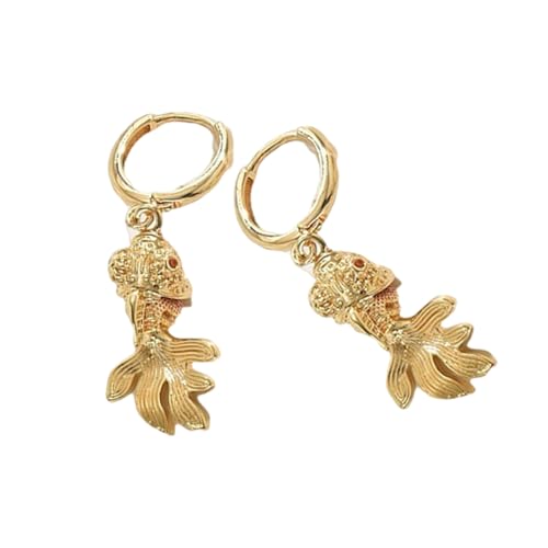 Handgefertigte Fischdesigns Ohrringe Mit Allergiefrägen Leichte Materialien Einzigartige Ohrhörer Perfekt Für Langzeitgebrauch Trendige Meereskreaturen Schmuck von YIZITU