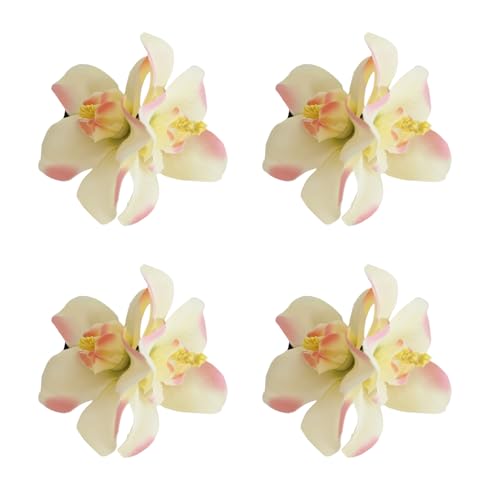 Hibiskus-Haarschmuck, Haarspangen für Damen und Mädchen, lässig, Abschlussball, Frisuren, Hawaii, Strand, Hochzeit, Accessoires, 4 Stück von YIZITU