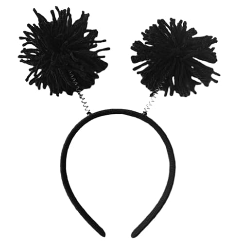 Karnevals-Regenbogen-Pompons, Stirnband, Studenten, Waschen, Gesicht, Make-up, Haarband, niedliches grünes Stirnband, Plüsch, Weihnachts-Haarreif von YIZITU