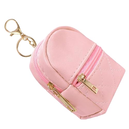 Kleiner Rucksack, Schlüsselanhänger, Kosmetiktasche für Damen, PU-Leder, Lippenstift-Halter, Reise-Make-up, Reißverschlusstasche, modische Aufbewahrungstasche, B, Einheitsgröße von YIZITU