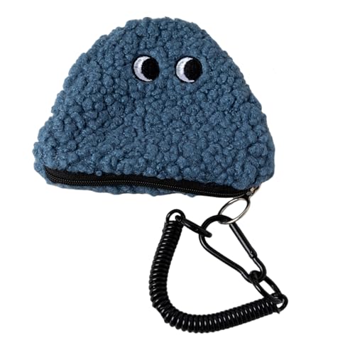 Kompakte reisförmige Münzbörse mit Umhängeband und Reißverschlüssen, Zubehör-Aufbewahrungstasche für einfaches Tragen und Aufbewahren, Plüsch-Geldbörse, B, Mass Beauty von YIZITU