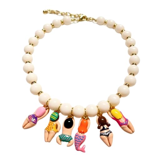 Kreative Handgefertigte Perlen Bikinis Puppenhilfe Halskette Mit Farbenfrohen Glasperlen Für Kinder Beach Partys Accessoires Party Accessoires Für Kinder von YIZITU