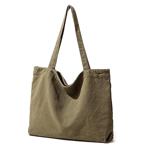 Lässige Handtasche, vielseitige Canvas-Mode-Tasche, japanischer Stil, Schultertasche für Damen und Mädchen, große Kapazität, grün von YIZITU