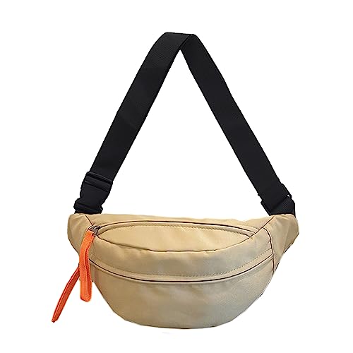 Leichte Crossbody-Brusttasche, Hüfttasche, Gürteltasche mit verstellbarem Riemen, modische Nylon-Schultertasche, Nylon-Schultertasche, khaki Leichte Crossbody-Brusttasche, Hüfttasche, Gürteltasche mit verstellbarem Riemen, modische Nylon-Schultertasche, Nylon-Schultertasche, khaki von YIZITU