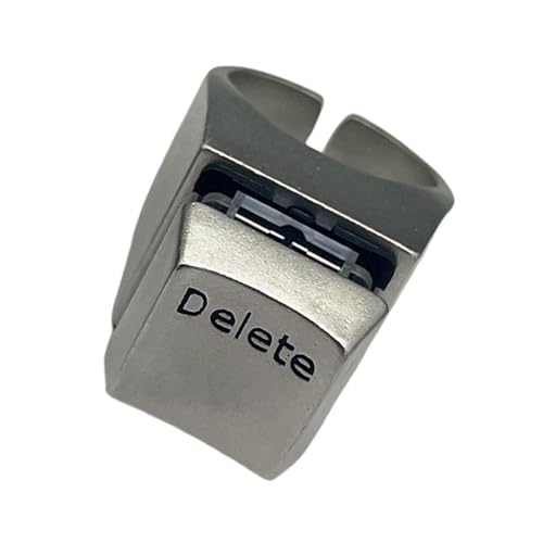 Löscht Tastenkappenringe, symbolisiert Neuanfang, stabile Legierung, poliert und matt, für Modebegeisterte, tragen Gesprächsstarter-Schmuck, Einheitsgröße, Wie beschrieben, Wie beschrieben von YIZITU