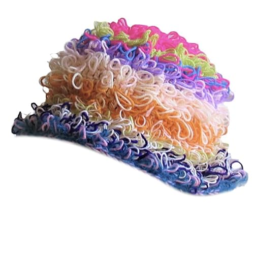 Mädchen Cartoon Regenbogen Strick Mütze Y2k Party Foto Requisiten Heiße Mädchen Party Urlaub Süße Regenbogen Thema Strick Mützen von YIZITU