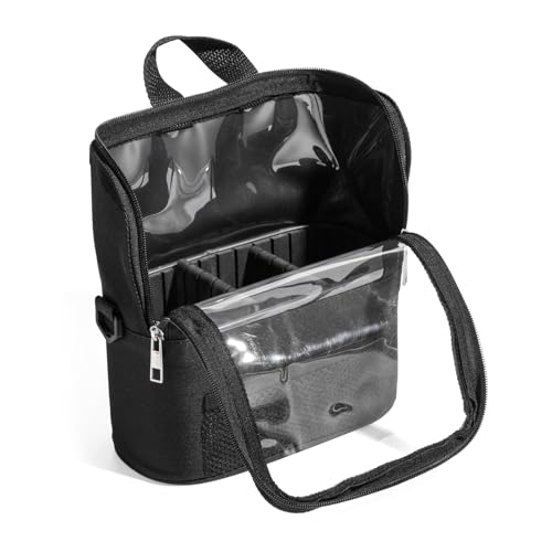 Make-up-Pinseltasche, transparent, große Reise-Kosmetiktasche, Make-up-Künstler, Make-up-Pinsel-Organizer, Make-up-Pinsel-Etui, a, Mass Beauty von YIZITU