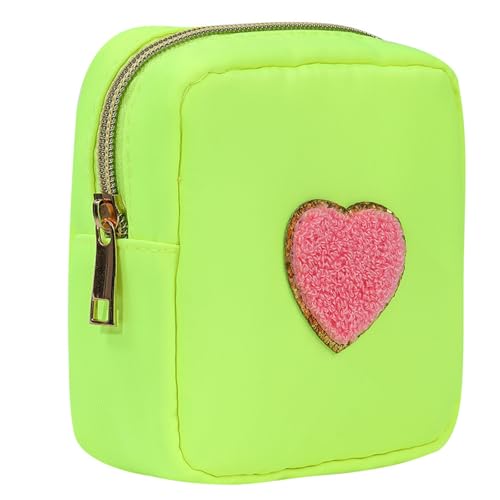 Make-up-Tasche für Damen, Nylon, organisierte Kameratasche, bunte Kosmetiktaschen für Pendler und Fitnessstudio, unverzichtbare bunte Make-up-Tasche, lichtgrün, Mass Beauty von YIZITU