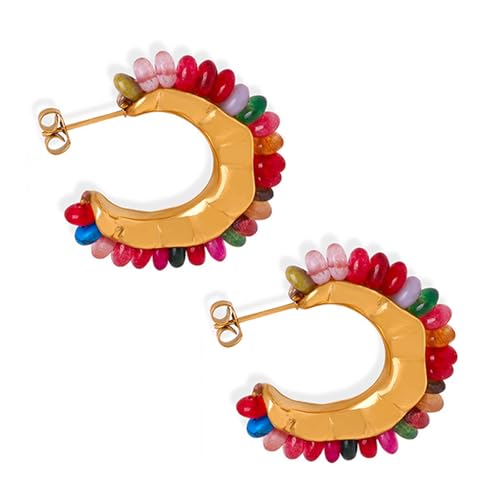 Mehrfarbige Ohrringe im Bohemia-Stil, einzigartig, elegant, zarter Damen-Ohrschmuck für alltägliche Eleganz, zarter Damenschmuck, Einheitsgröße, Wie beschrieben, Wie beschrieben von YIZITU