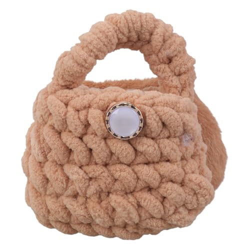 Miniatur-Tier-Schlüsselanhänger-Tasche für Kinder und Jugendliche, weiche Plüsch-Kopfhörerhülle, Strickbär-Design, Aufbewahrungstasche, Aufbewahrungstasche, 02style, Mass Beauty von YIZITU