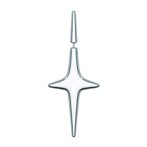Minimalistischer Punk Hip Hop Crossed Star Bolde Ohrringe Hyperbel Kühle Ohrringe Für Frauen Ästhetischer Ohrschmuck Vierpunktstern Für Mädchen von YIZITU