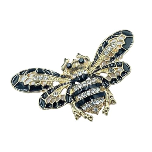 Modische Bienen-Form, emaillierte Anstecknadel, Legierung, Schal-Clip mit Strasssteinen, Accessoire für formelle Veranstaltungen und den täglichen Gebrauch, Bienen-Anstecknadel von YIZITU