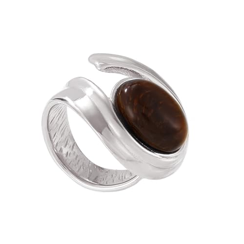 Modische Kreolen mit Tigerauge, goldfarbenes C-förmiges Design, Accessoire für modische Frauen, C-förmige Ohrringe, Gold, Wie beschrieben, Wie beschrieben von YIZITU