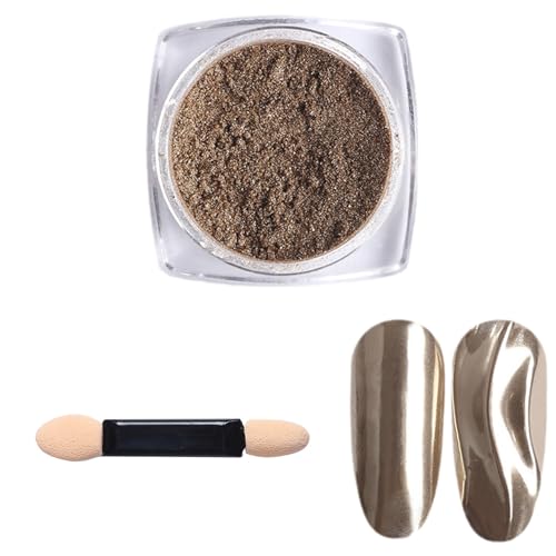 Nagelkunst Effekt Chrompigmentpulver Pulver Staub Chrom Nagelpulver Maniküre Kunstdekor Für W/Lidschatten St. Glitzer Staub Holographie Acryl Für Gelpolitur von YIZITU