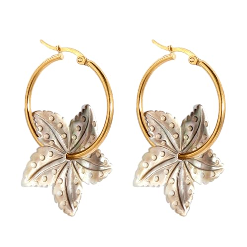 Natürliche Muscheln Dangle Ohrringe Perlen Perlen Ohrringe Adorment von YIZITU